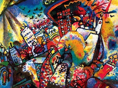 painting of a city by Kandinsky